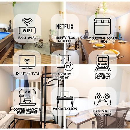 Pool Table Heaven, Workstation, 4K Tv, Netflix Apartment ไลป์ซิก ภายนอก รูปภาพ